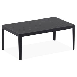 ALTEREGO Table basse de jardin 'DOTY' noire design - 100x60 cm - Publicité