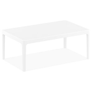 ALTEREGO Table basse de jardin 'DOTY' blanche design - 100x60 cm - Publicité