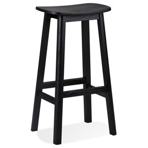 ALTEREGO Tabouret de bar design 'DUMAS' en bois noir