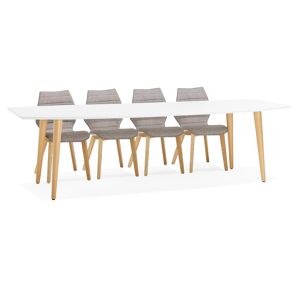 ALTEREGO Table à dîner design extensible 'ESKIMO' style scandinave - 170(270)x100 cm