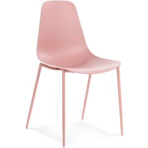 ALTEREGO Chaise interieur / exterieur 'FELIZ' rose en matiere plastique et metal