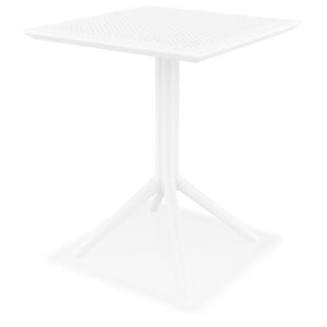 ALTEREGO Table de terrasse pliable 'FOLY' carree blanche - 60x60 cm
