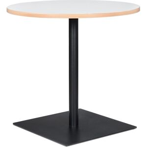 ALTEREGO Table ronde 'FUSION ROUND' blanche et structure noire - Ø 80 cm