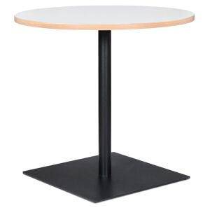 ALTEREGO Table ronde 'FUSION ROUND' blanche et structure noire - Ø 80 cm