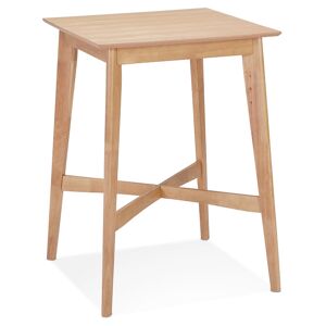 ALTEREGO Table haute 'GALLINA' en bois finition naturelle