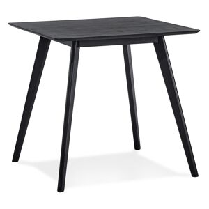 ALTEREGO Petite table à diner 'GENIUS' finiton noire - 80x80 cm