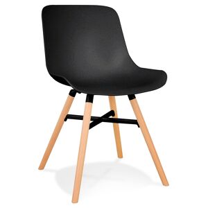 ALTEREGO Chaise design 'GLADYS' noire