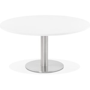 ALTEREGO Table basse lounge HOUSTON blanche - Ø 90 cm - Publicité