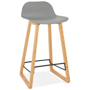 ALTEREGO Tabouret snack mi-hauteur 'MAKI MINI' gris style scandinave