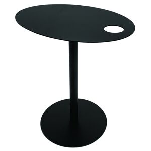 ALTEREGO Table d'appoint ovale 'MASA' en metal noir