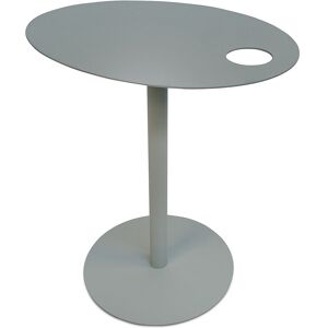 ALTEREGO Table d'appoint ovale 'MASA' en metal gris