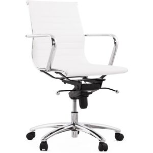 ALTEREGO Fauteuil de bureau design 'MEGA' en matiere synthetique blanche