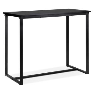 ALTEREGO Mange-debout / Table haute 'MINERVA' en bois et metal noir - 120x60 cm