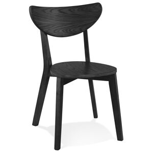 ALTEREGO Chaise moderne 'MONA' en bois noir - Commande par 2 pieces / Prix pour 1 piece