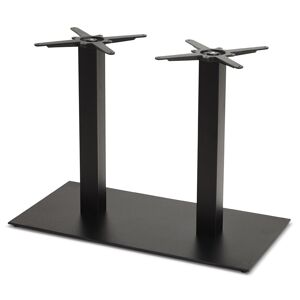 ALTEREGO Pied de table 'NERO DOUBLE' 75 en métal peint noir