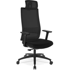 ALTEREGO Fauteuil de bureau ergonomique 'OXFORD' en tissu noir