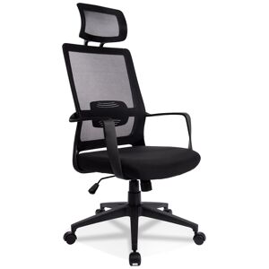 ALTEREGO Fauteuil de bureau design 'PARKER' en tissu noir