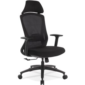 ALTEREGO Fauteuil de bureau ergonomique 'PELIKAN' en tissu noir