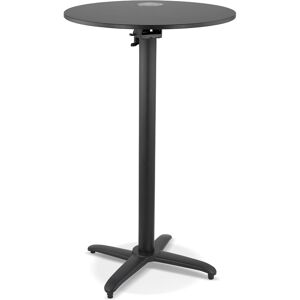 ALTEREGO Table haute pliable 'PENUMBRA' ronde noire - Ø 68 cm