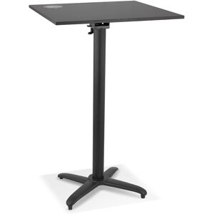 ALTEREGO Table haute pliable 'PENUMBRA' carree noire - 68x68 cm