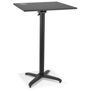ALTEREGO Table haute pliable 'PENUMBRA' carrée noire - 68x68 cm