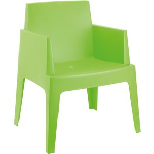 ALTEREGO Chaise design 'PLEMO' verte en matiere plastique