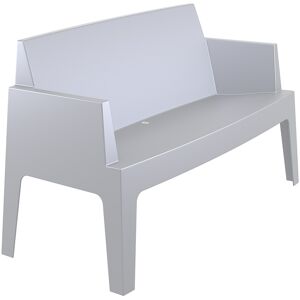 ALTEREGO Banc de jardin 'PLEMO XL' gris clair en matiere plastique