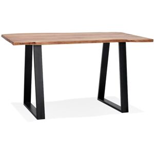 ALTEREGO Table de bar haute 'RAFA' en bois massif et métal - 160x90 cm