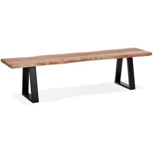 ALTEREGO Banc style industriel 'RAFA BENCH' en bois massif et metal - 180 cm