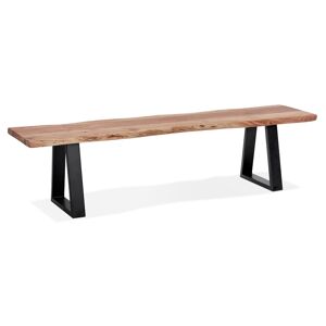 ALTEREGO Banc style industriel 'RAFA BENCH' en bois massif et métal - 180 cm