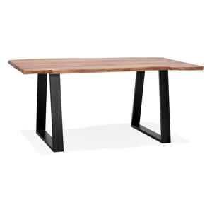 ALTEREGO Table de salle à manger style industriel 'RAFA' en bois massif et métal - 160x90 cm