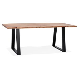 ALTEREGO Table de salle à manger style industriel 'RAFA' en bois massif et métal - 200x95 cm