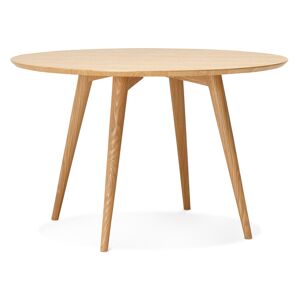 ALTEREGO Table à dîner ronde 'SWEDY' en bois style scandinave - Ø 120 cm
