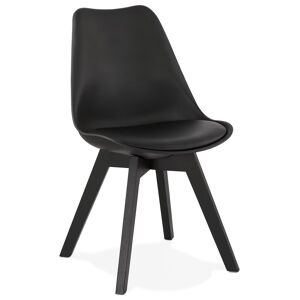 ALTEREGO Chaise design 'TAPAS' noire