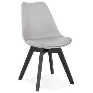 ALTEREGO Chaise design 'TAPAS' grise