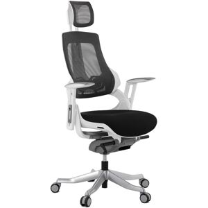 ALTEREGO Fauteuil de bureau ergonomique 'TEKNIK' en tissu noir