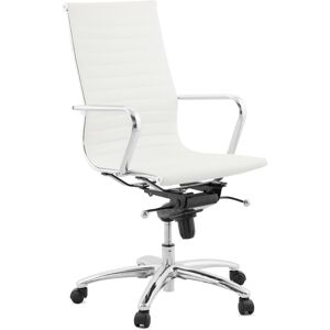 ALTEREGO Fauteuil de bureau 'TERA' en matiere synthetique blanche