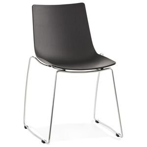 ALTEREGO Chaise design 'TRENO' noire en matiere plastique
