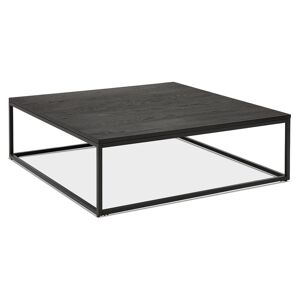 ALTEREGO Grande table basse style industriel 'TRIBECA' en bois et métal noir