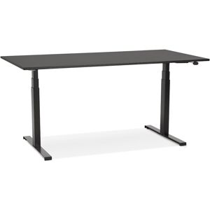 ALTEREGO Bureau assis debout electrique 'TRONIK' noir - 140x70 cm