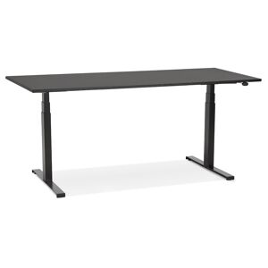 ALTEREGO Bureau ergonomique électrique 'TRONIK' noir - 160x80 cm