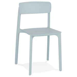ALTEREGO Chaise interieur / exterieur empilable 'TROPICAL' en matiere plastique bleu pastel
