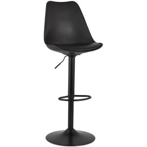 ALTEREGO Tabouret reglable 'TUTO' noir