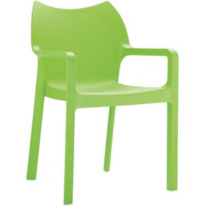 ALTEREGO Chaise design de terrasse 'VIVA' verte en matiere plastique