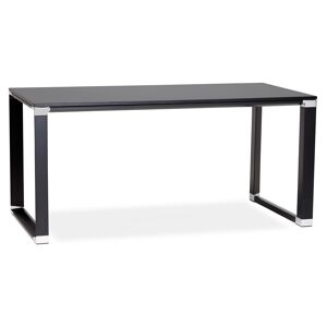 ALTEREGO Bureau droit design 'XLINE' en bois noir - 160x80 cm