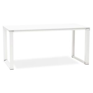 ALTEREGO Bureau de direction droit design 'XLINE' en bois blanc - 160x80 cm