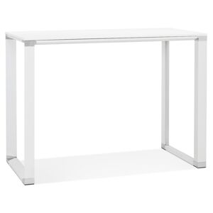 ALTEREGO Table haute / bureau haut 'XLINE HIGH TABLE' en bois blanc - 140x70 cm
