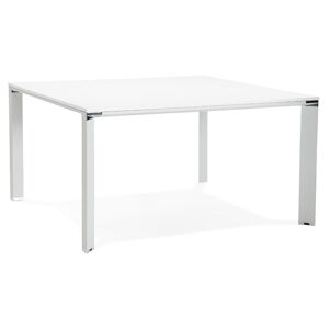 ALTEREGO Table de reunion / bureau bench 'XLINE SQUARE' blanc - 140x140 cm