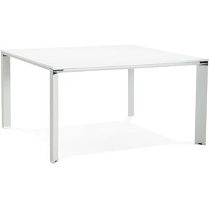 ALTEREGO Table de réunion / bureau bench 'XLINE SQUARE' blanc - 140x140 cm