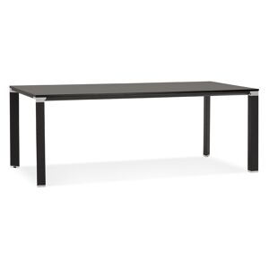 ALTEREGO Table de réunion / à manger design 'XLINE' en bois noir - 200x100 cm